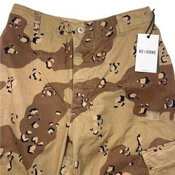 Re/Done Desert Army Camo Print Upcycle Cargo Pant NWT size Small - Picture 7 of 16